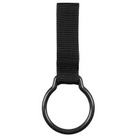 Taschenlampenhalter mit Ring Schwarz