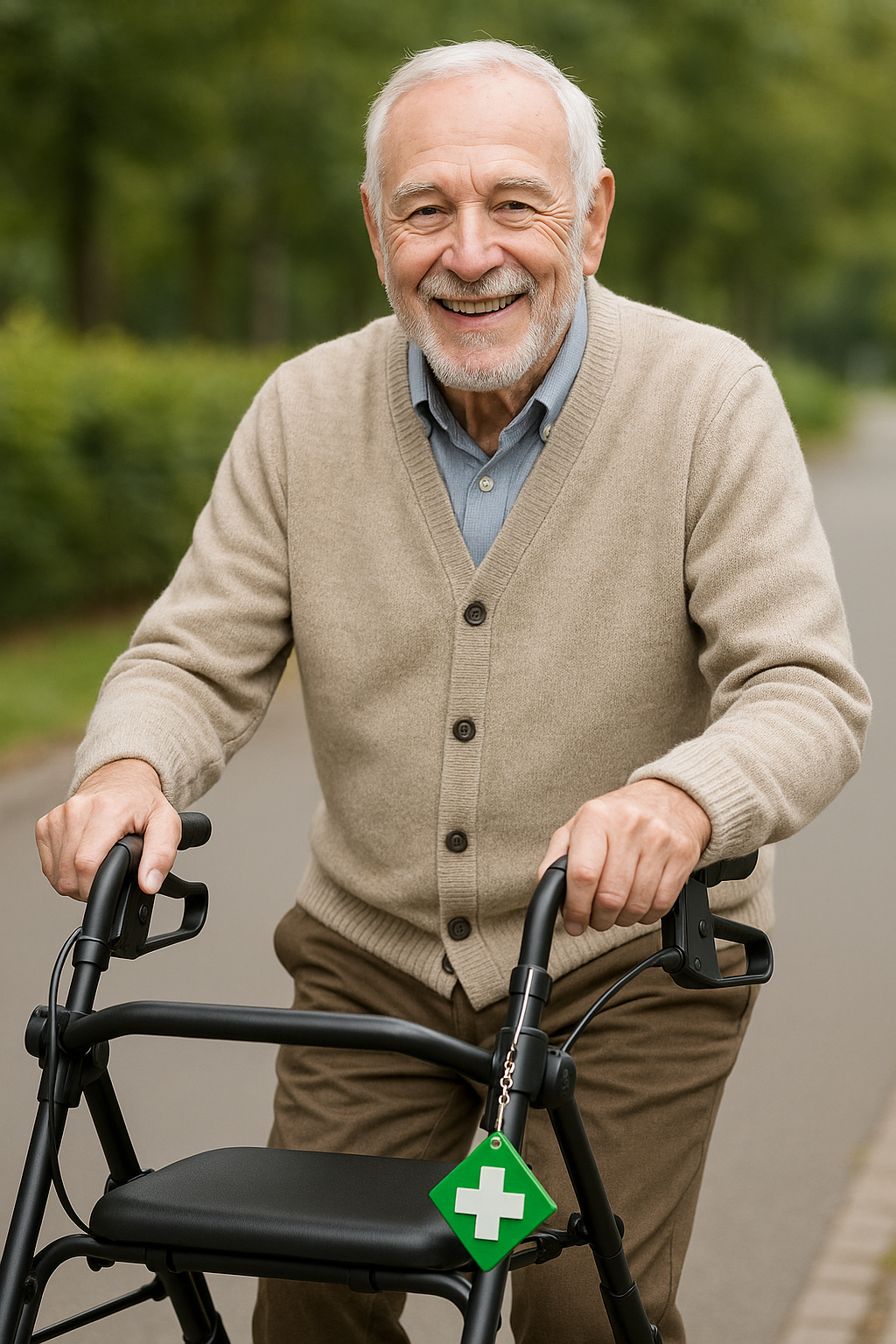 Senior mit Rollator